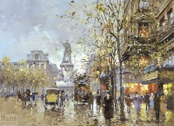 AB place de la republique 1 Parisian Oil Paintings